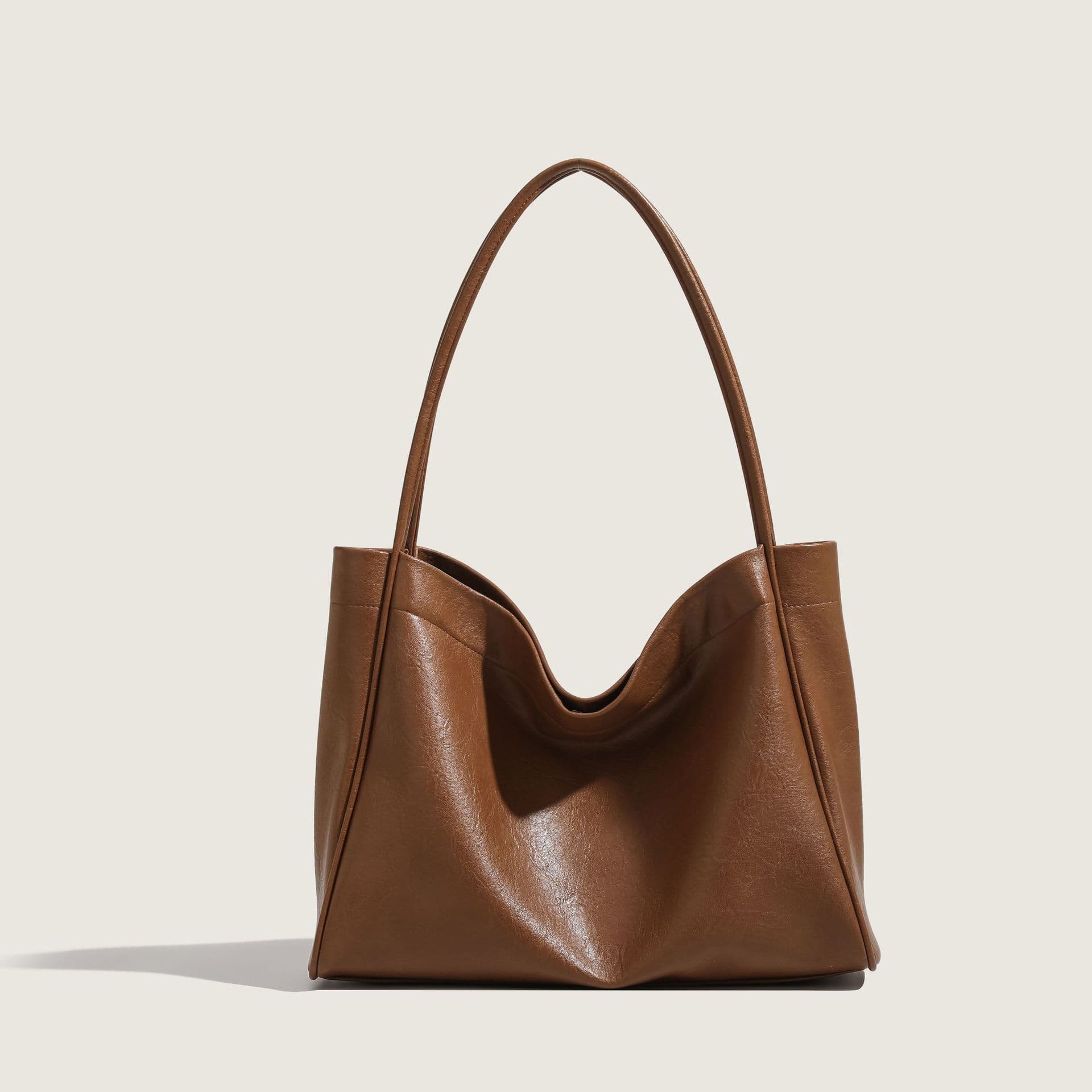 Retro Tote Bag, Women's Single-shoulder Underarm Bag, High-quality Student Large-capacity Commuting Bag brown