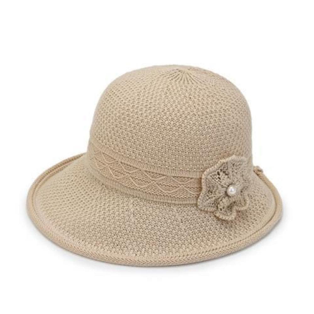 Summer New Hat, Women's Summer Fisherman Hat, Flower Braided Straw Hat Breathable Foldable Women's Sun Hat one size