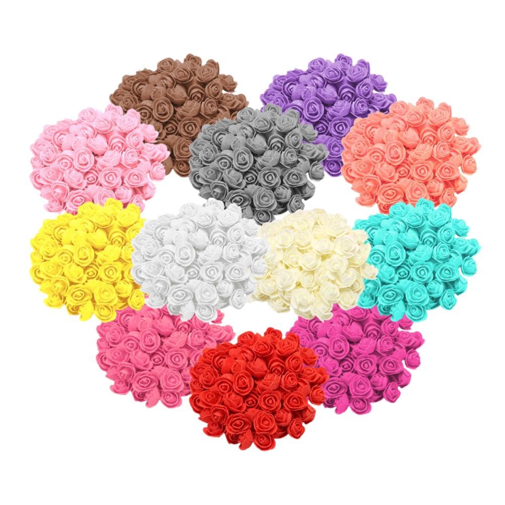 100PCS Artificial Rose Flowers Red Foam Roses Fake Roses DIY Decoration for Wedding Party red