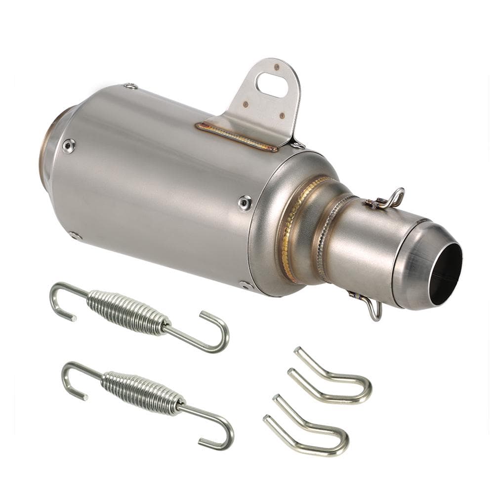 51mm Universal Motorcycle ATV Artificial Carbon Fiber Exhaust Pipe Muffler Frosting Stainless Steel Exhaust Pipe Muffler 1