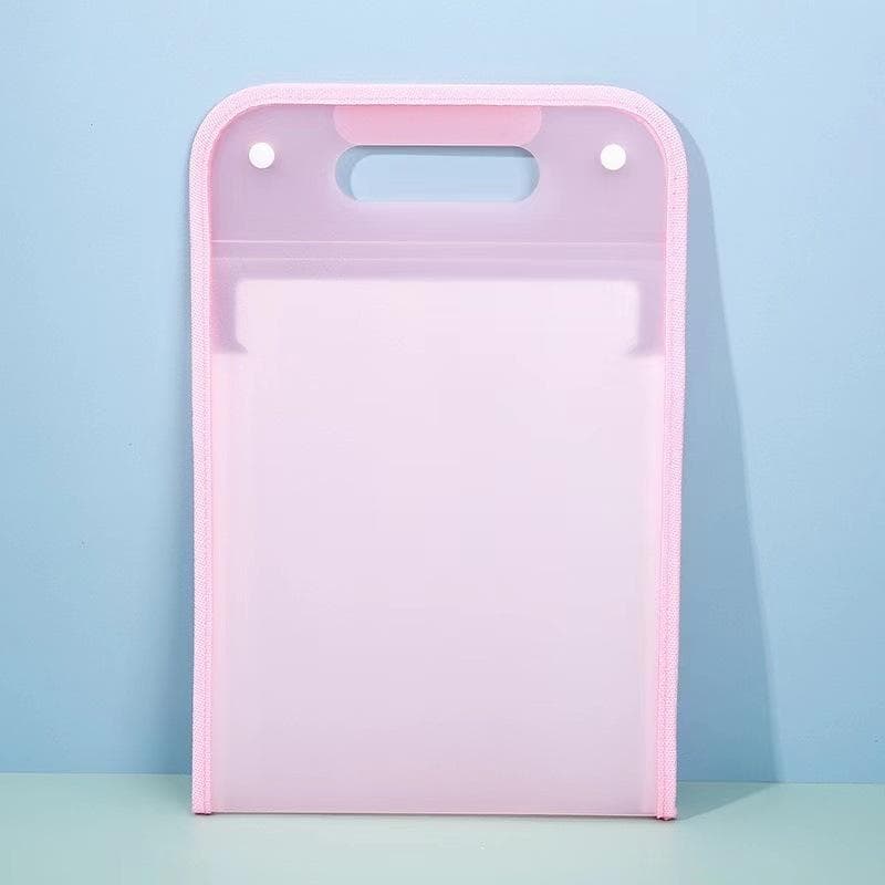File Pouch Portable File Folder Document Bag Large Capacity Transparent Vertical Organ Box Office Paper Storage Organizer Bag