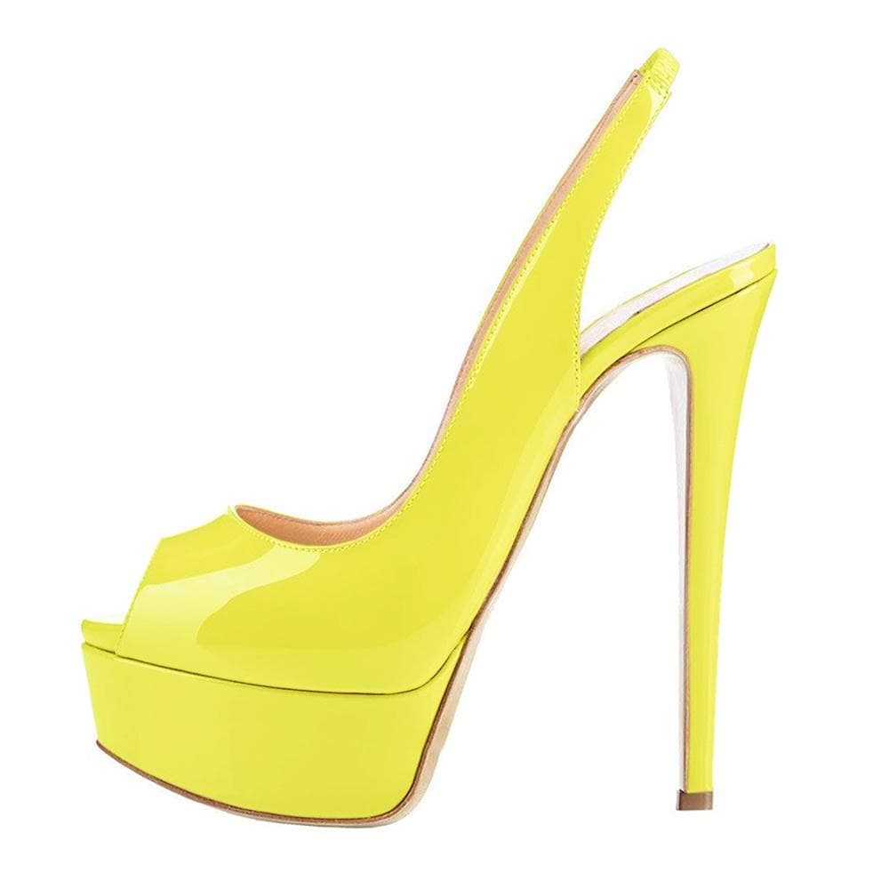 Women Sandals Sexy 14CM Super High Heels Open Toe Platform Sandals Gladiator Party Dress Red Wedding Shoes 39 neon yellow