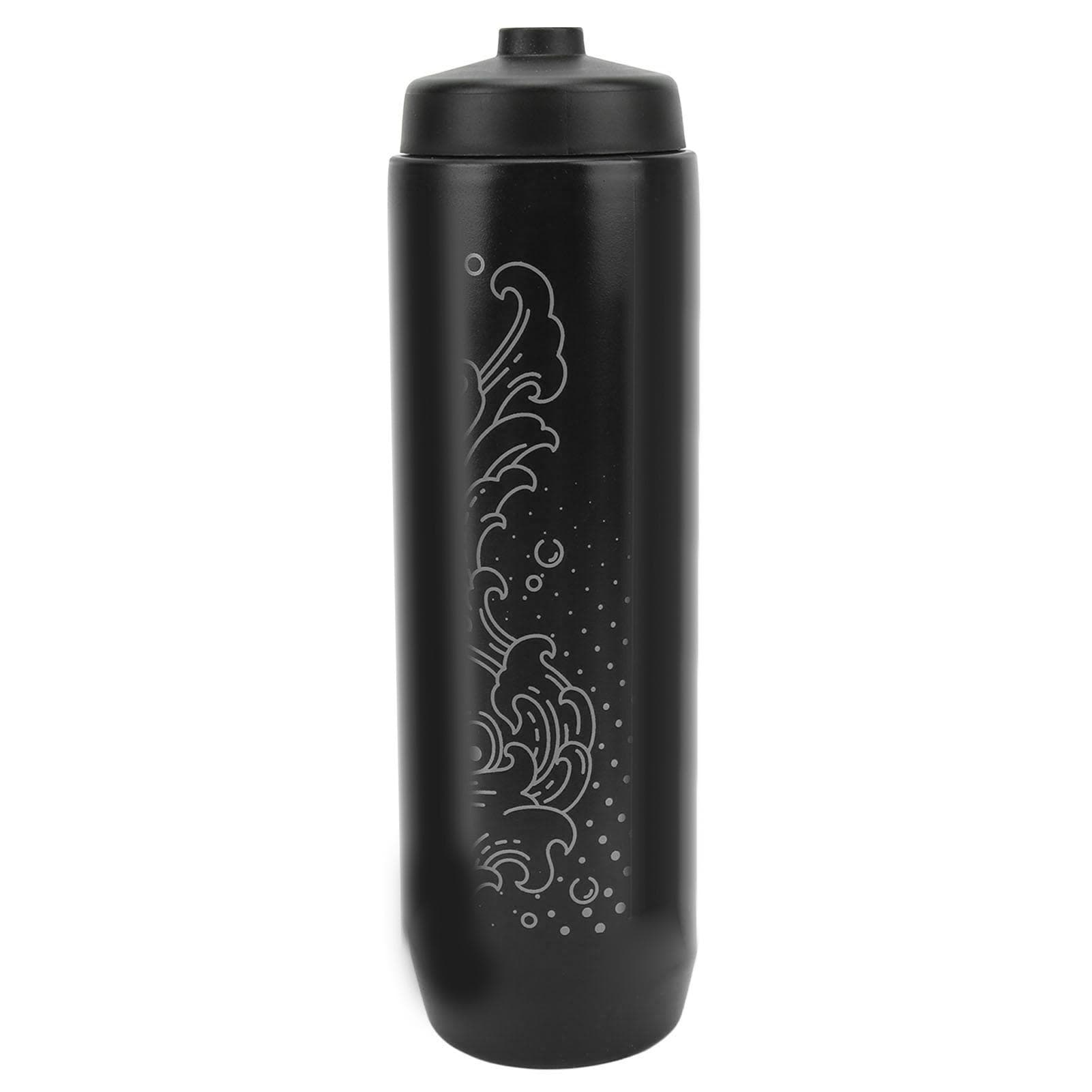 Bike Water Bottle Outdoor Squeeze Type High Capacity Cycling Sports Kettle for Camping 1000ml Black