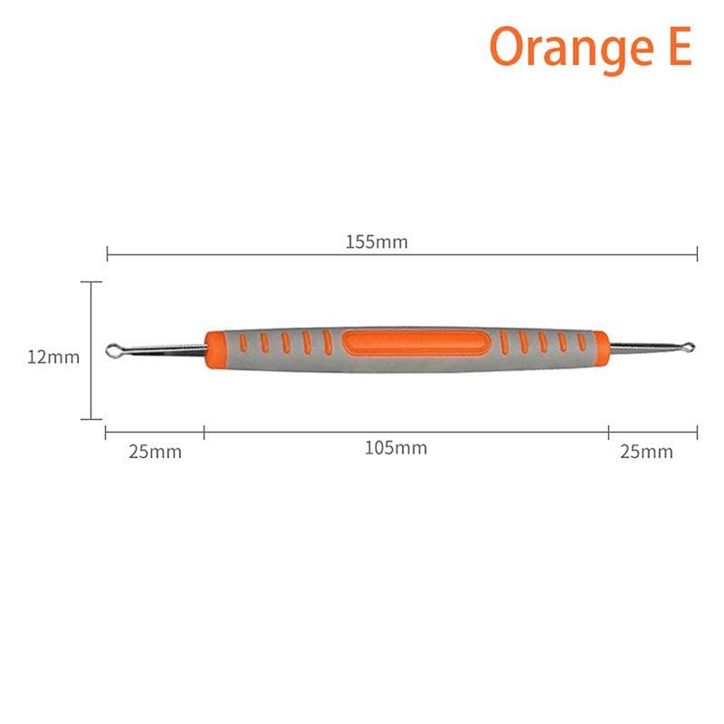 Pottery Texture Tool Carving Knife Handmade Diy Plastic Handle Double Head Ring Carving Knife Clay Fine Carving Tool