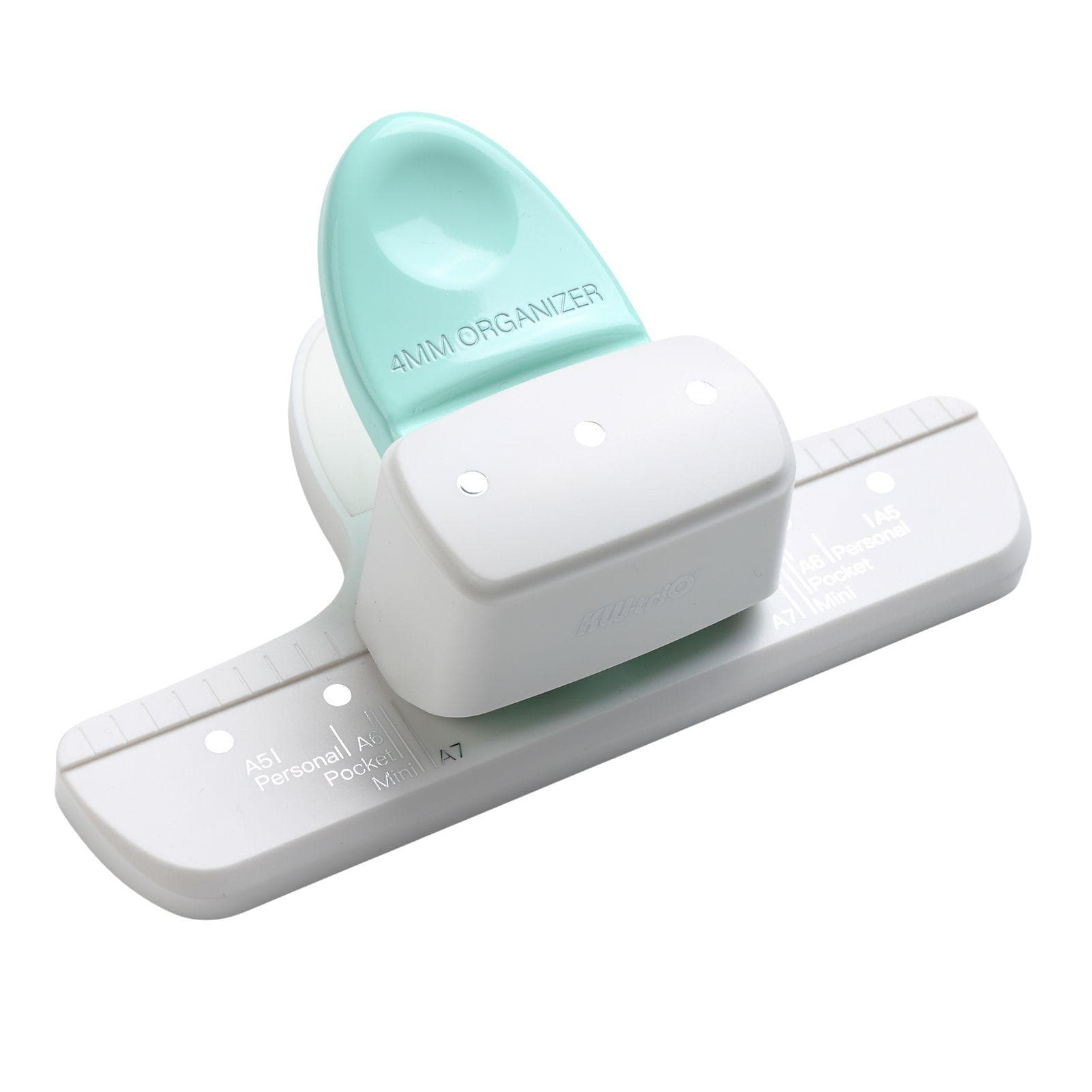 KW-trio 9027 Loose Leaf Hole Punch Daily Planner Adjustable 3 Hole Paper Puncher for A8 Mini / A7 / white