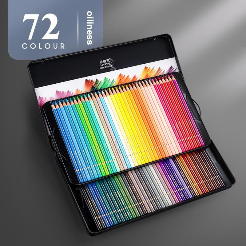 24-180 Colors Oily Colored Pencils Water Soluble Pencil Wooden Handle Set Artist Painting Drawing Sketch Art