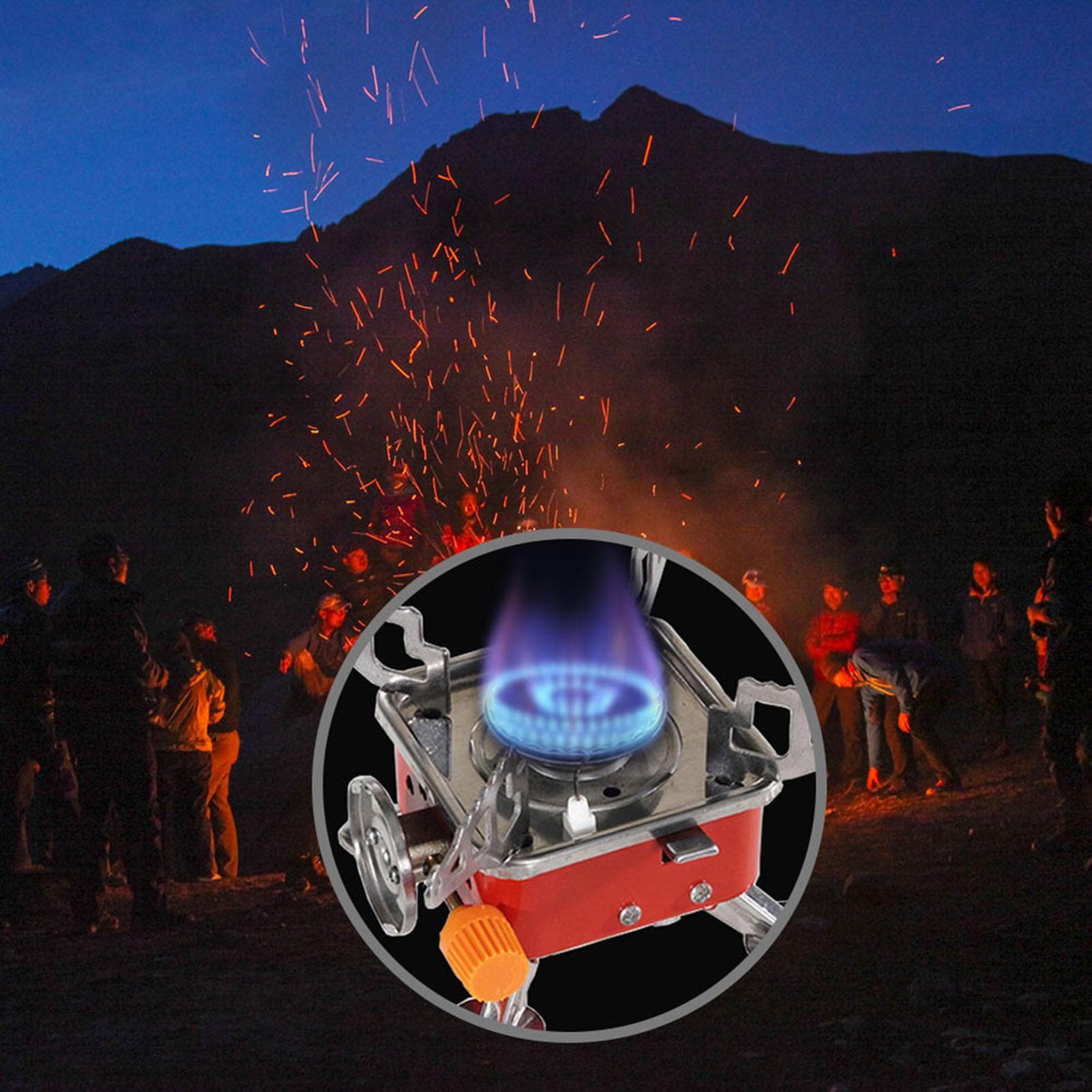 Portable Mini Outdoor Folding Metal Camping Gas Stove Furnace Burner Picnic