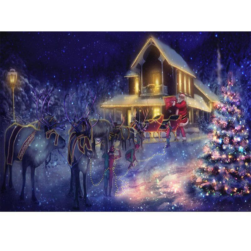 Diamond Painting Free Cross Stitch Kits Mosaic Embroidery Santa Claus Picture Home Decor 20X30CM