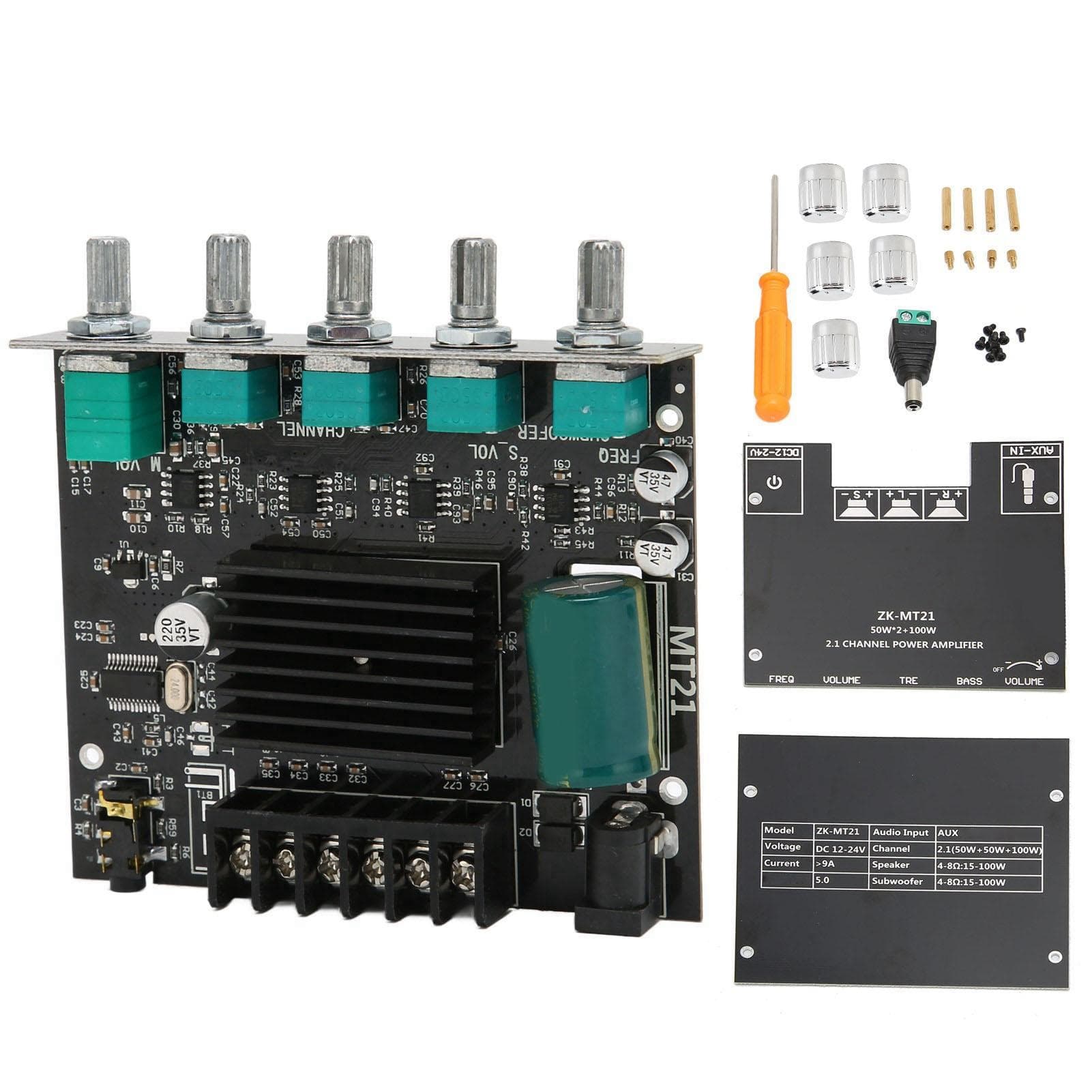 ZK?MT21 BT Amplifier Board High Power Sound Stereo DC12?24V Digital Power Amplifier Board for