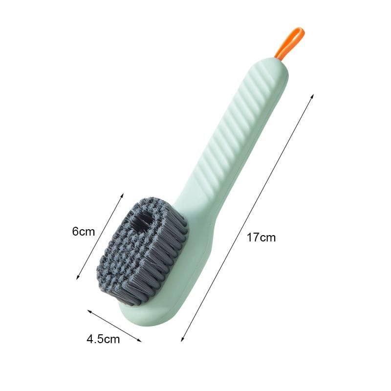 Multifunction Cleaning Brush Shoe Brush Soft-bristled Liquid Brush Long Handle Clothes Brush Hoousehold Cleaning Tool 1Pcs green
