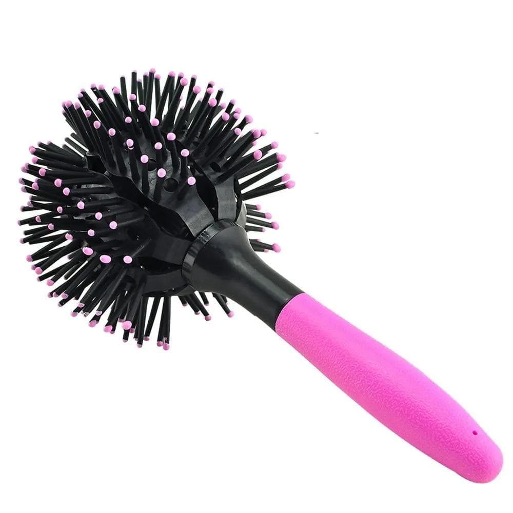 Hair Brush Magic Hair Comb 3D Round Hair Brush 360 degree Ball Massage Comb Women Styling Tools Hairdressing Salon pink
