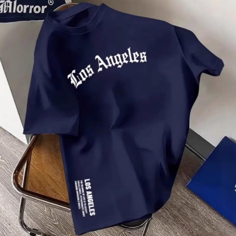 100% Cotton Men's  Casual Short Sleeve T-shirts XXL navy blue