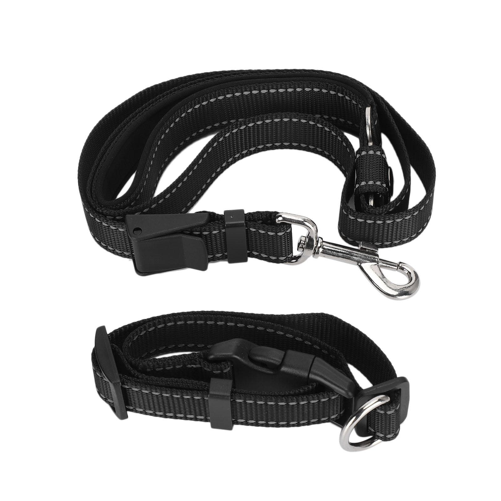 Adjustable Length Pet Safety Car Seat Belt Set Dog Collars with Matching Leashes