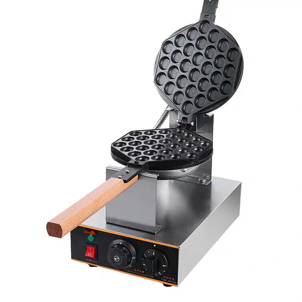 1400W Bubble Waffle Maker Waffle Maker Iron Ready in under 3 Minutes Removable Drip Tray Electric US Plug black