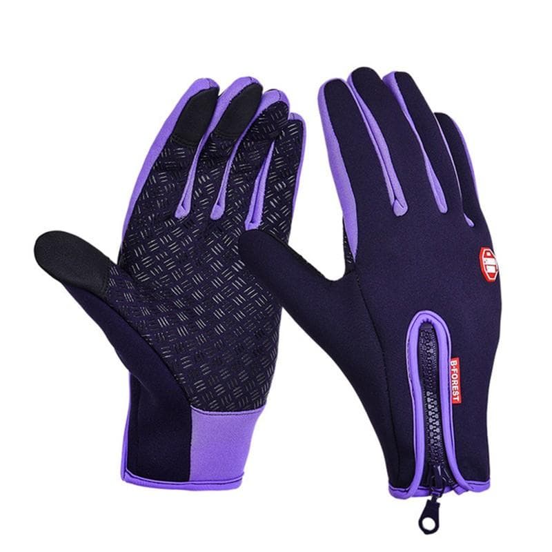 S-XL Warm Unisex Touchscreen Winter Thermal Warm Cycling Bicycle Bike Ski Outdoor Camping Hiking Motorcycle Gloves Sports Full Finger XL purple