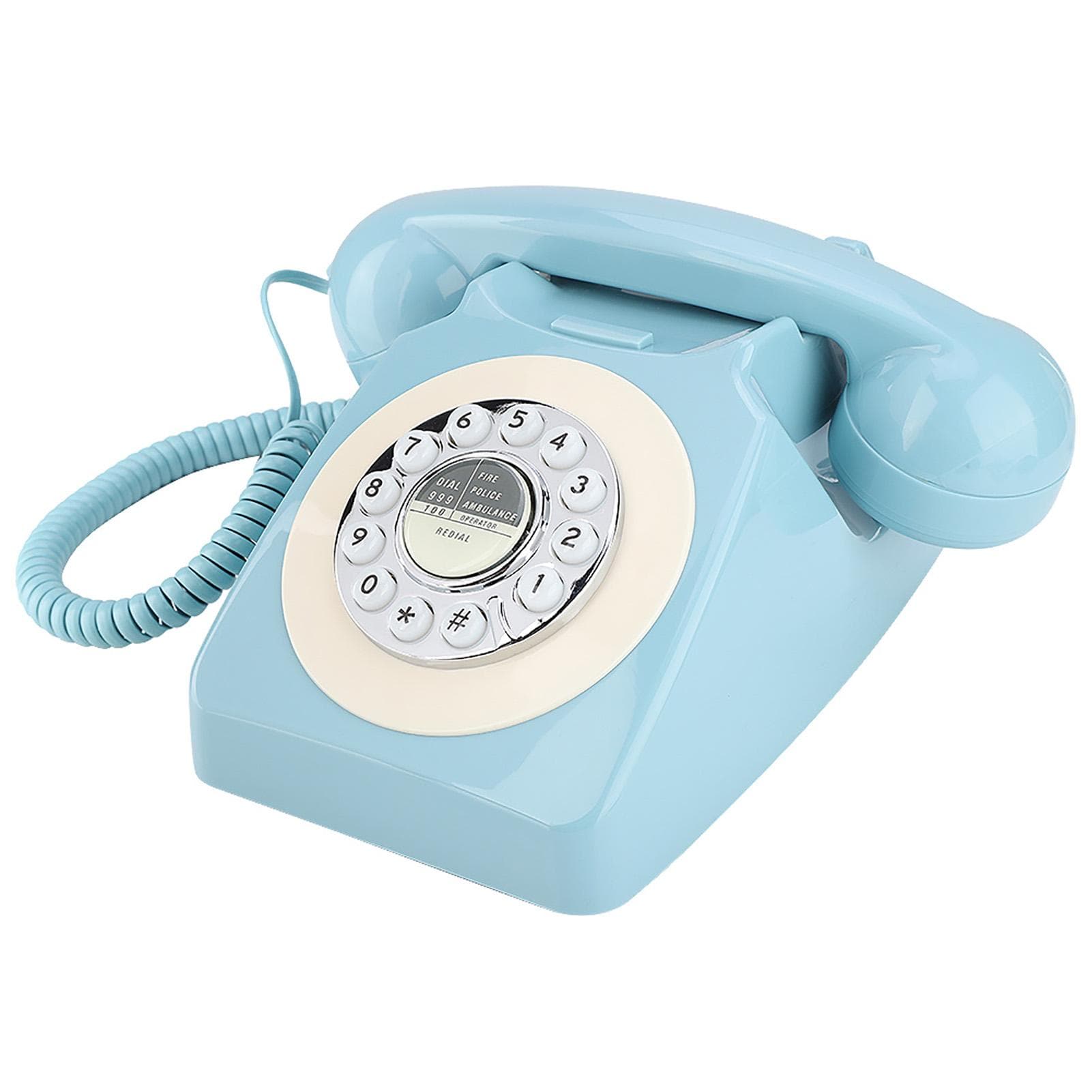 MS300A Retro Style Landline Office Telephone Home Decoration AntiElectromagnetic Interference