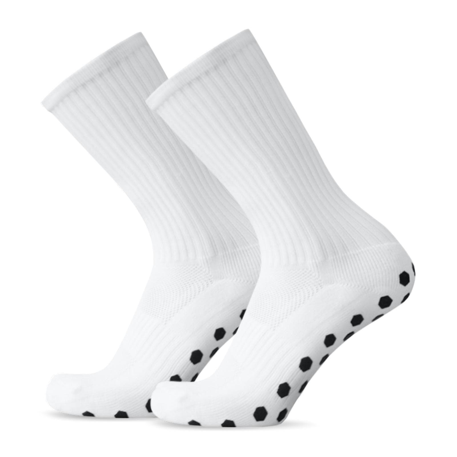 1 Pair Anti Slip Soccer Socks Team Sports Socks Outdoor Fitness Breathable Quick Dry Socks 1 Pair white