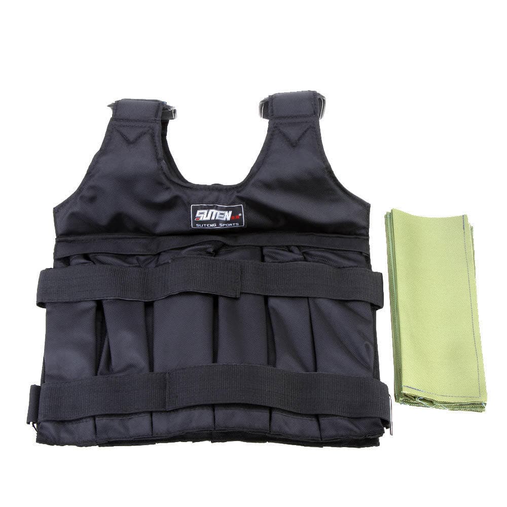 Loading 50kg Adjust Weighted Vest Weight Jacket Exercise Boxing Training UK