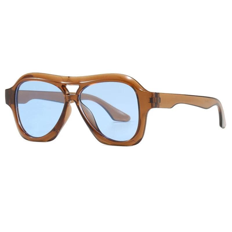 Retro Double Beam Eyeglasses Women Designer Gradient UV400 Sunglasses Fashion Personalized Eyewear Men 1PC