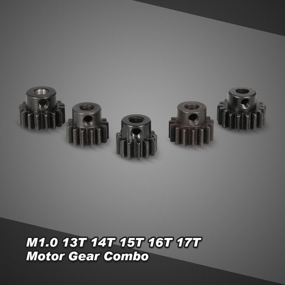 ZD Racing M1.0 13T 14T 15T 16T 17T Metal Pinion Motor Gear for 1/8 RC Buggy black