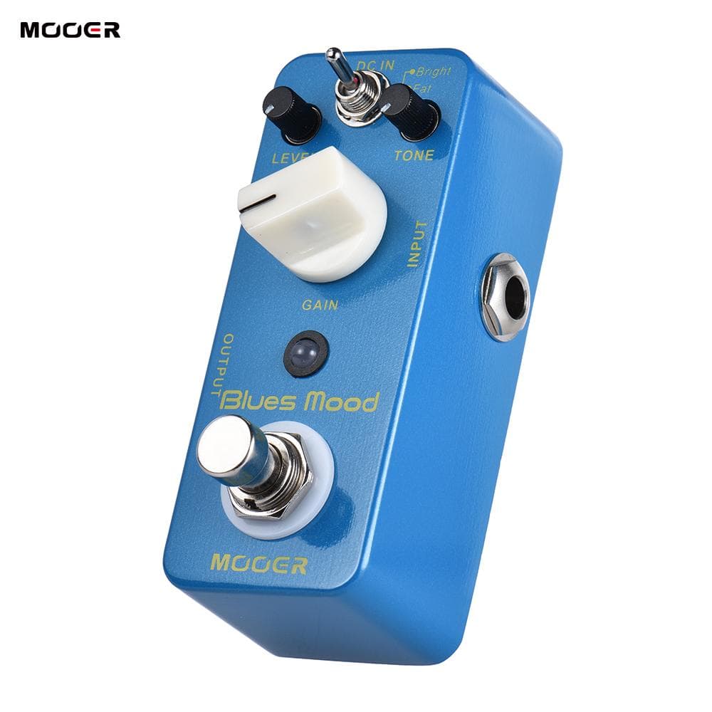 MOOER Blue Mood Blues Style Overdrive Guitar Effect Pedal 2 Modes(Bright/Fat) True Bypass Full