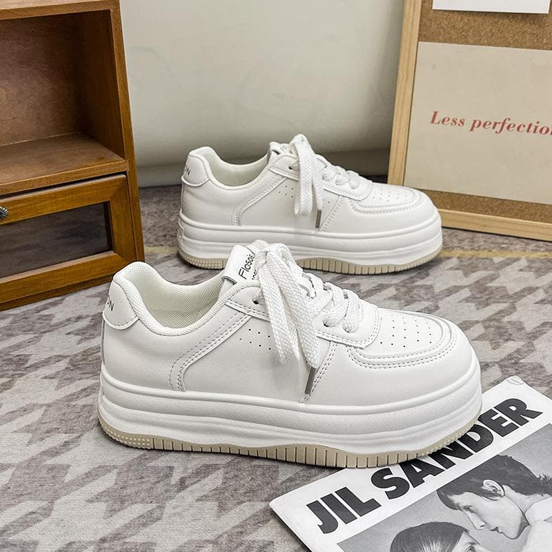 Small White Shoes Women's Spring and Autumn New Fashion All-match Thick-soled Sports Casual Sneakers 40