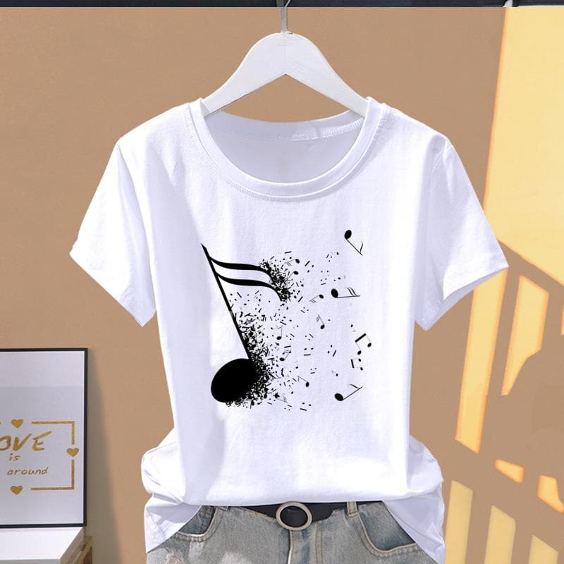 Asian Size-Print Star Watercolor Trend Cute Graphic Tee Ladies Female T Clothing Casual Women's Summer Top Fashion Short Sleeve T-shirt XL