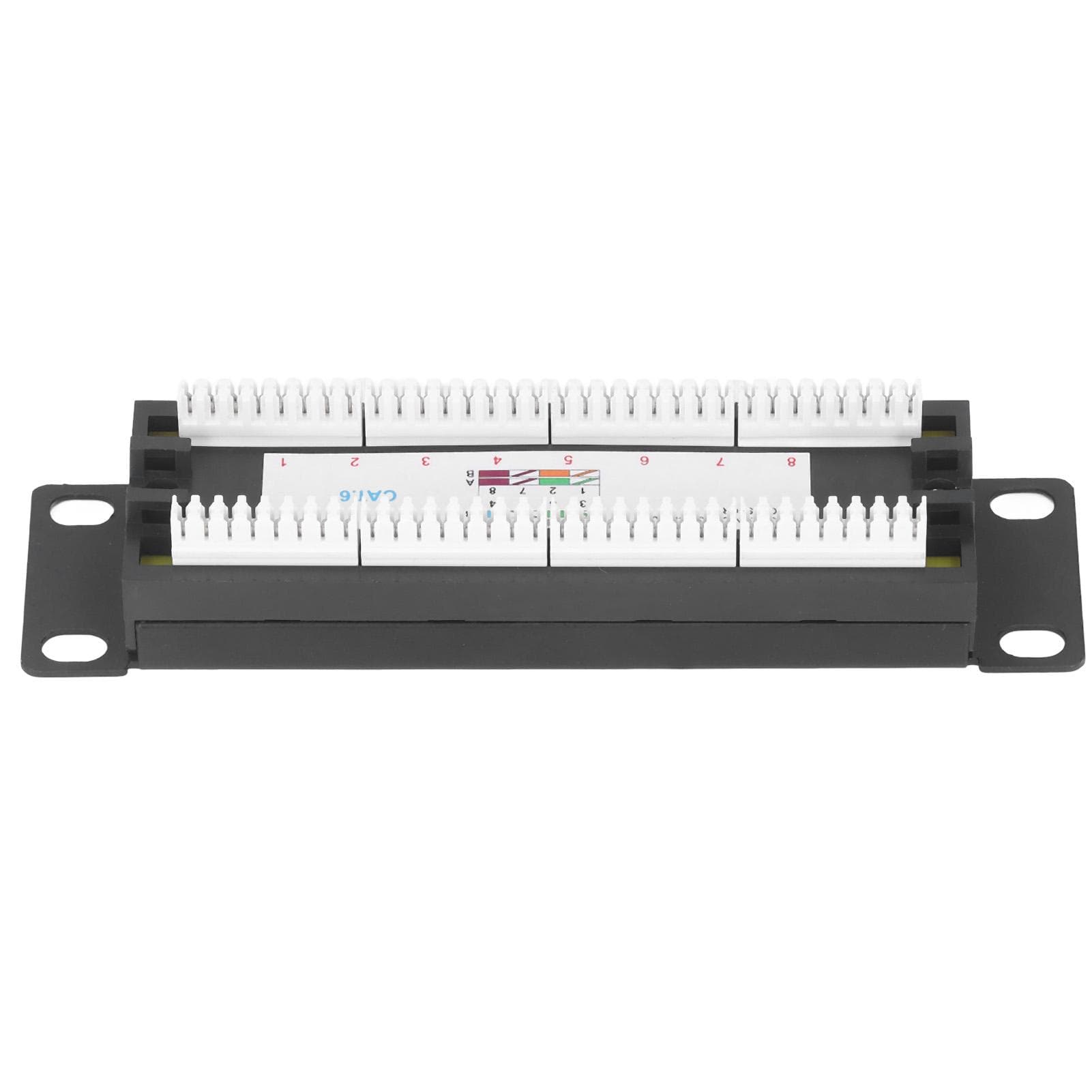 8 Ports Wall Mount Network Patch Panel UTP Cat6 Unshielded Wiring Bracket for 23?28AWG Cable
