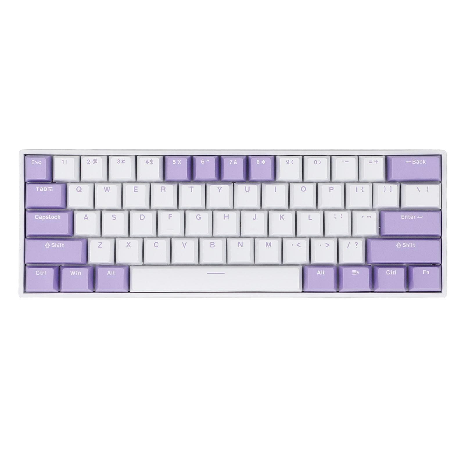 60percent Mechanical Keyboard 61 Keys Blue Switch RGB Backlit Wireless 2.4G Bluetooth 3.0 5.0 Type C