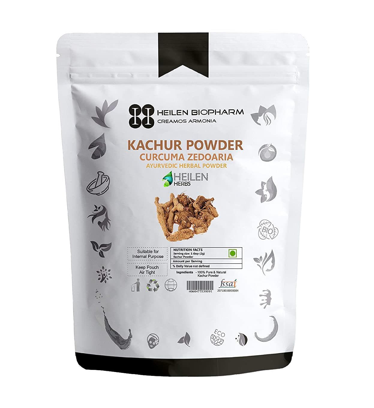 White Turmeric (Kachur) (100 g), Kachur Powder, Heilen Biopharm