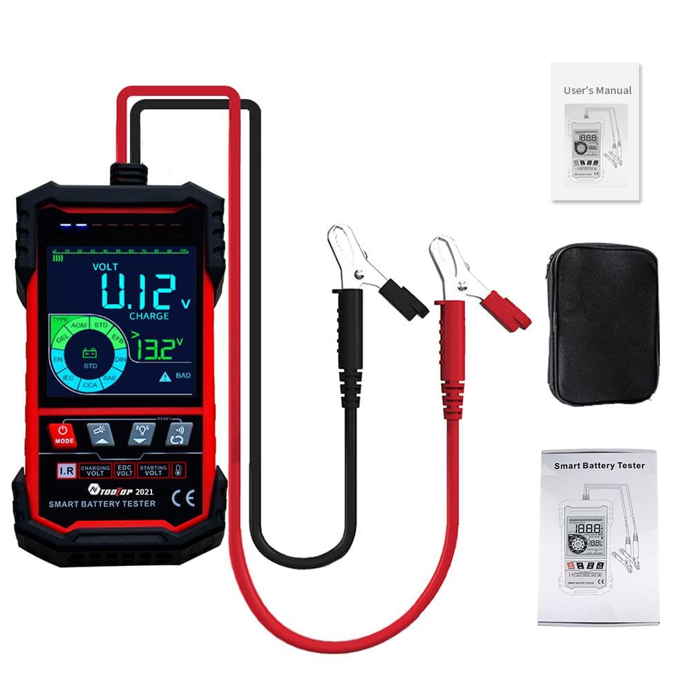 TOOLTOP Intelligent Battery Tester 3.2 Inch Color Screen 12.0V 24.0V Battery Intelligent Selection ET2201 multicolour