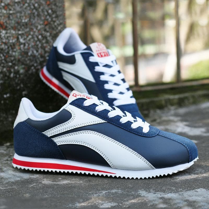 Men's Retro Low-Top Leather Running Shoes - Casual Fashion Sneakers for Spring and Autumn 41