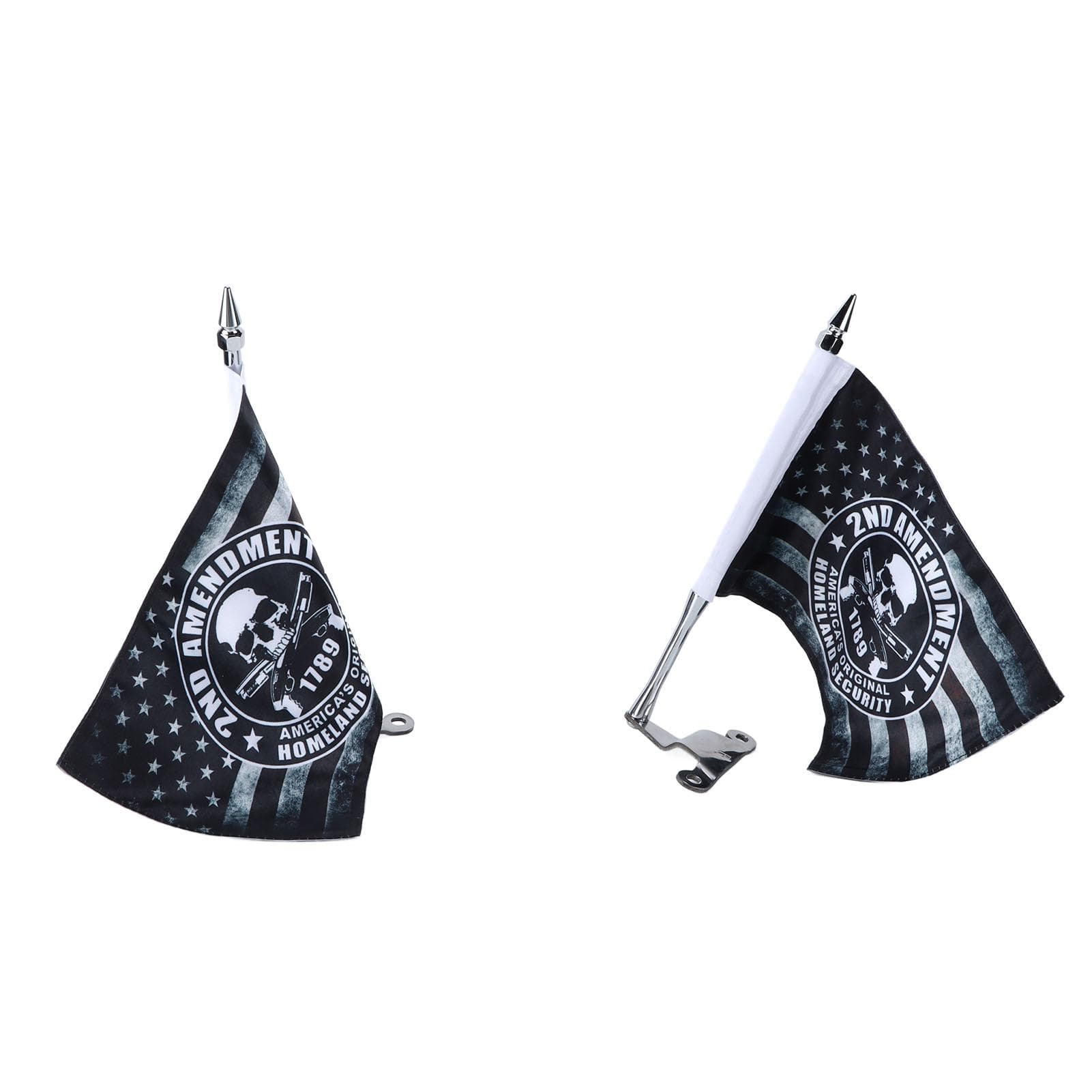 Trunk Lid Flag Pole Mount Kit with Homeland Security Flag L R Replacement for Gold Wing Tour DCT
