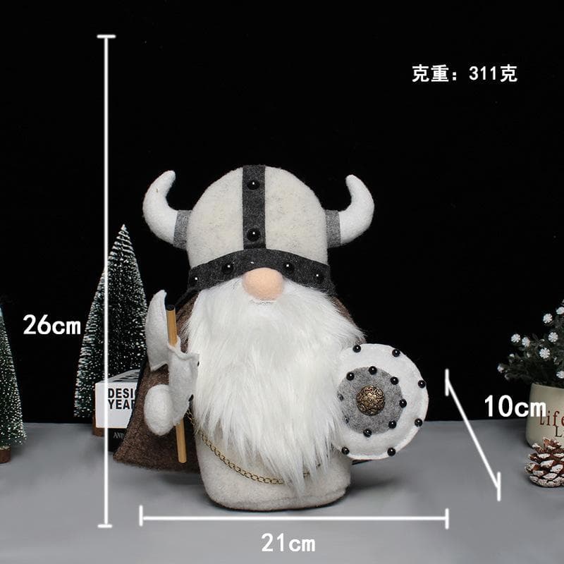 Viking Warrior Gnome Doll Knight Faceless Doll Plush Toys Plush Gnome Doll Ornament Faceless Doll Dwarf Doll Decoration No Box