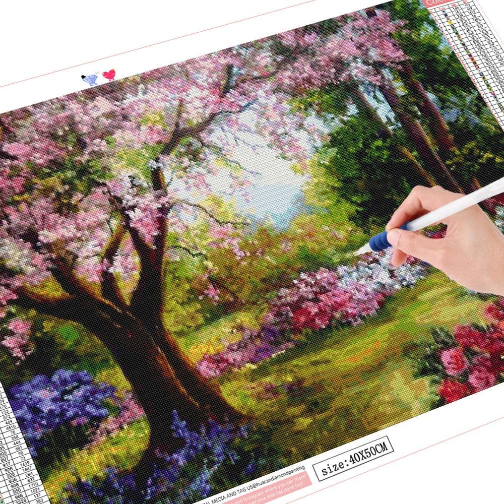 DIY 5D Diamond Painting Tree Landscape Home Decoration Handcraft Art Kits 20X30CM