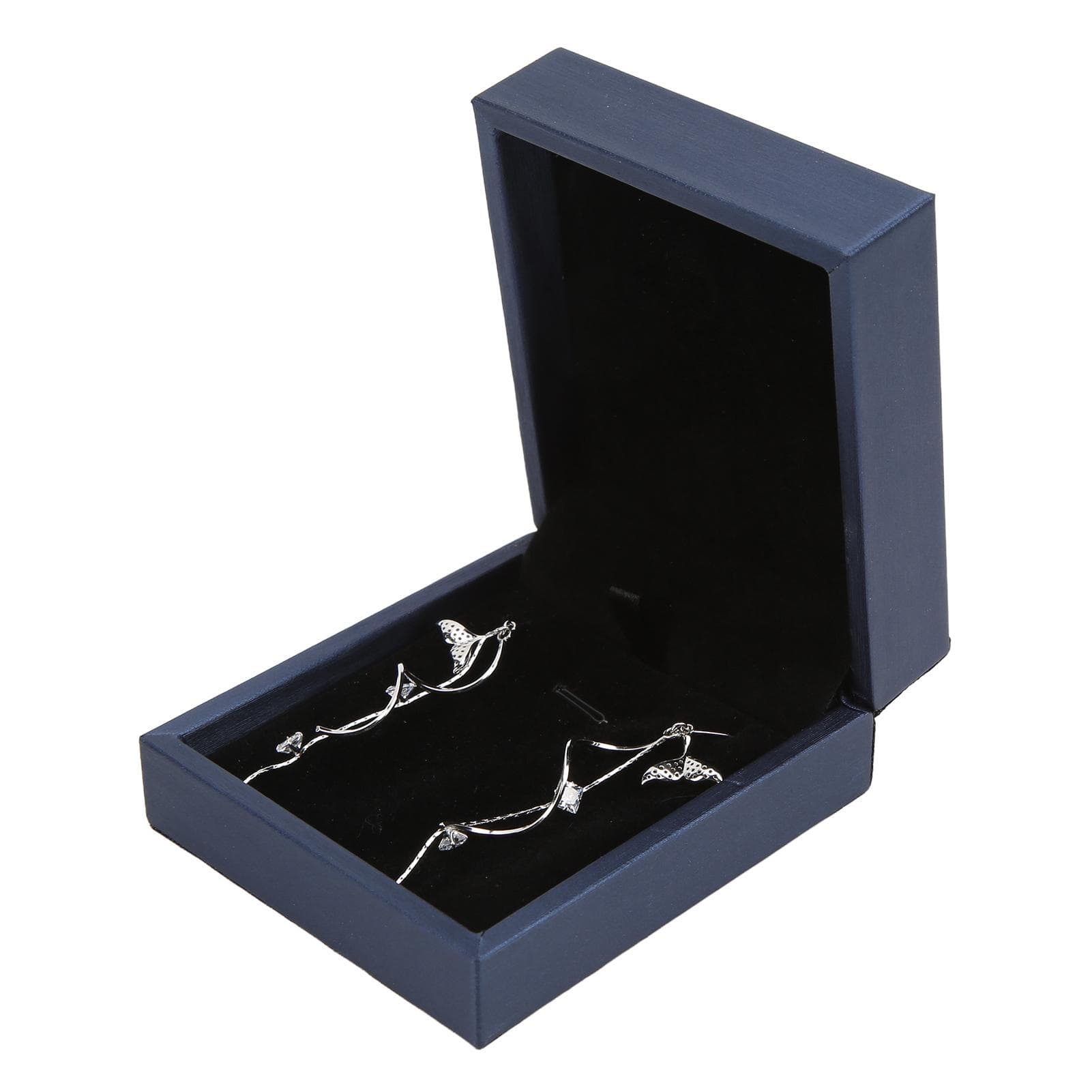 Sterling Silver Earrings Exquisite Sparkling 925 Silver Inlaid Rhinestone Elegant Style Unique