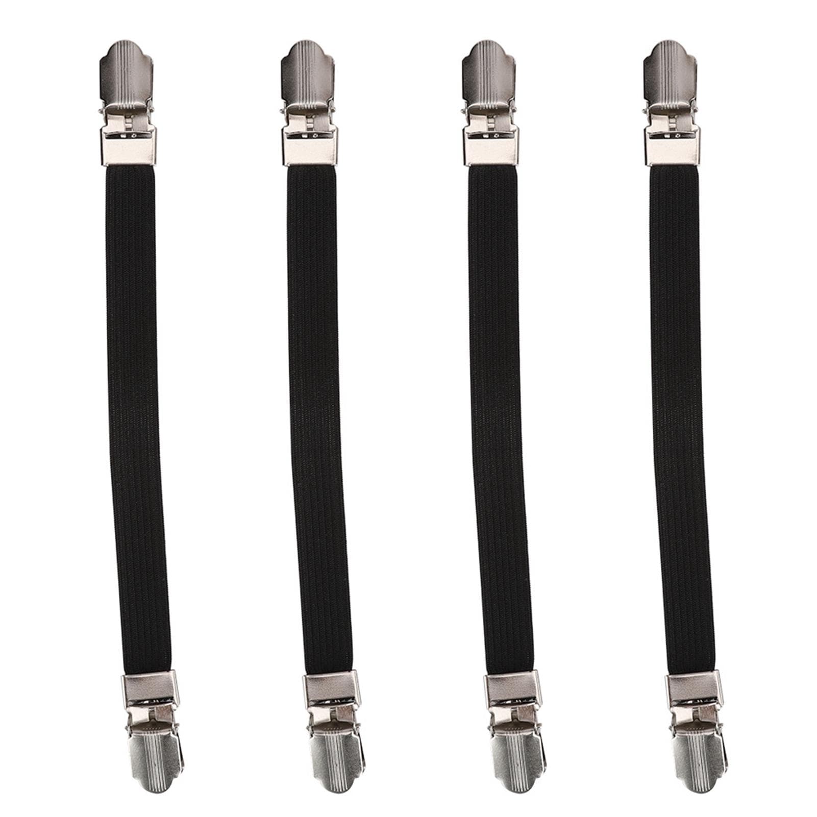 4pcs Elastic Crisscross Bed Mattress Sheet Straps Double Head Clips Gripper Holder Fasteners
