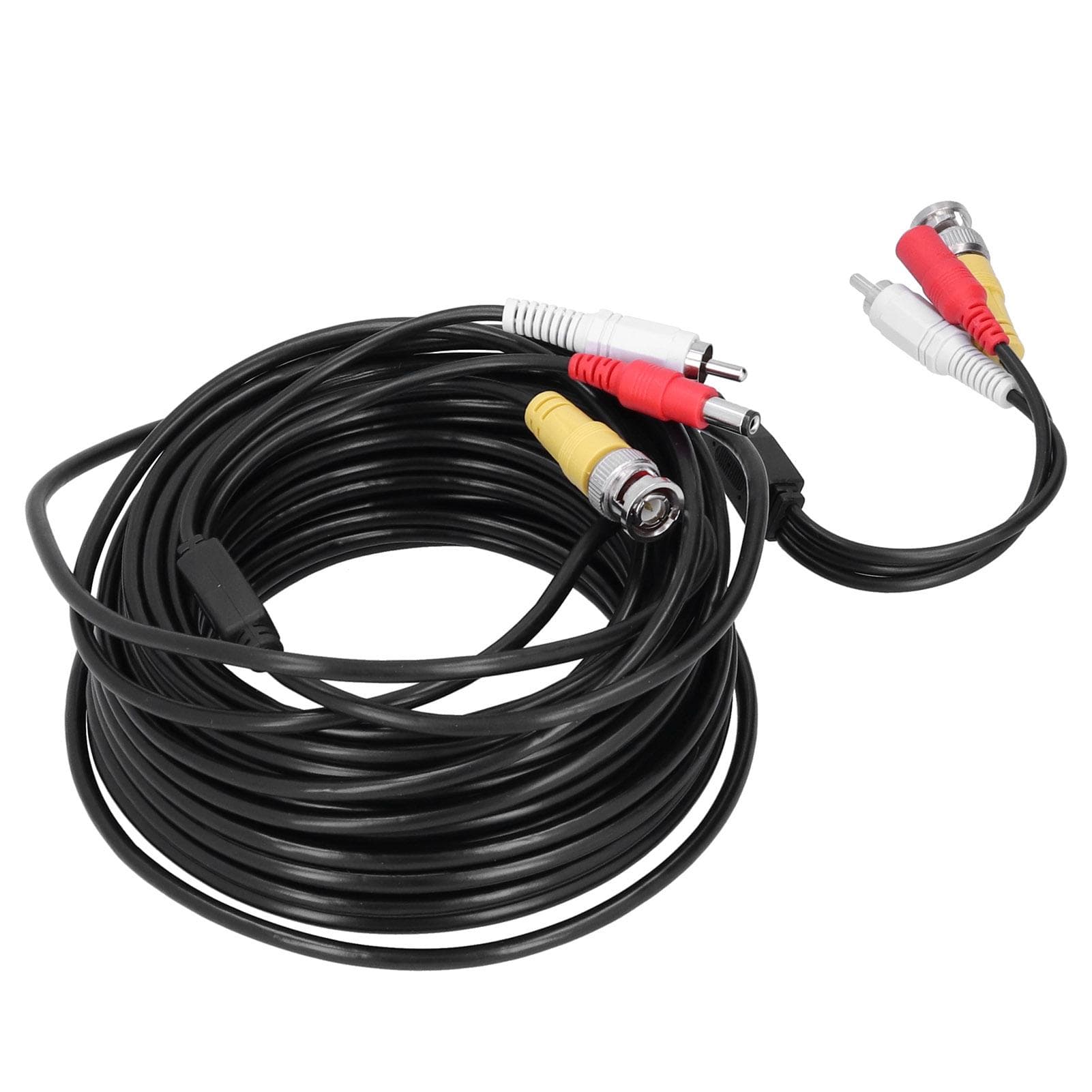 Portable CCTV Cable 3-In 1 Video Audio Power Cord BNC+RCA+DC Connector for DVR Surveillance 10m / 32.8ft