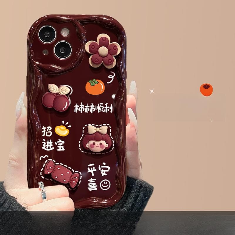 Applicable To Apple 15pro Mobile Phone Case IPhone 14/13 Flower Girl Doll Lanyard 11/12 Silicone 7plus iPhone 6s Plus
