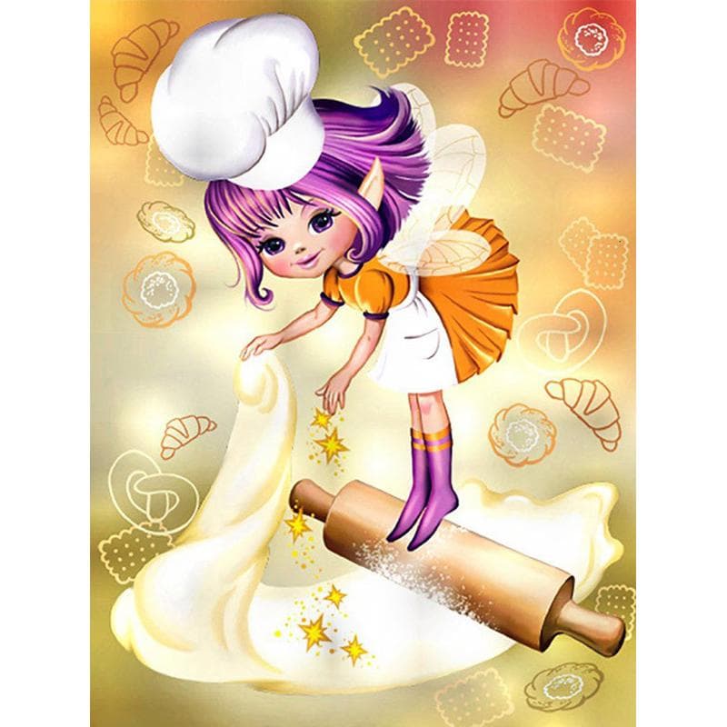 5D DIY Diamond Painting Cartoon Elf Handcraft Art Kit Home Decor Diamond Mosaic 20X30CM