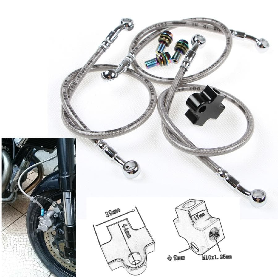Hydraulic Brake Hose Line & T Connector Adapter For Motorcycle Dirt Pit Bike ATV
