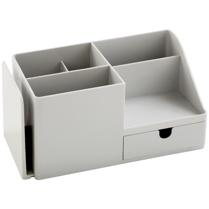 Office Organizer Pencil Storage Holder Bins Penholder Desktop Scalable Sundries Box Stationery Make Up Stationary Supplies grey