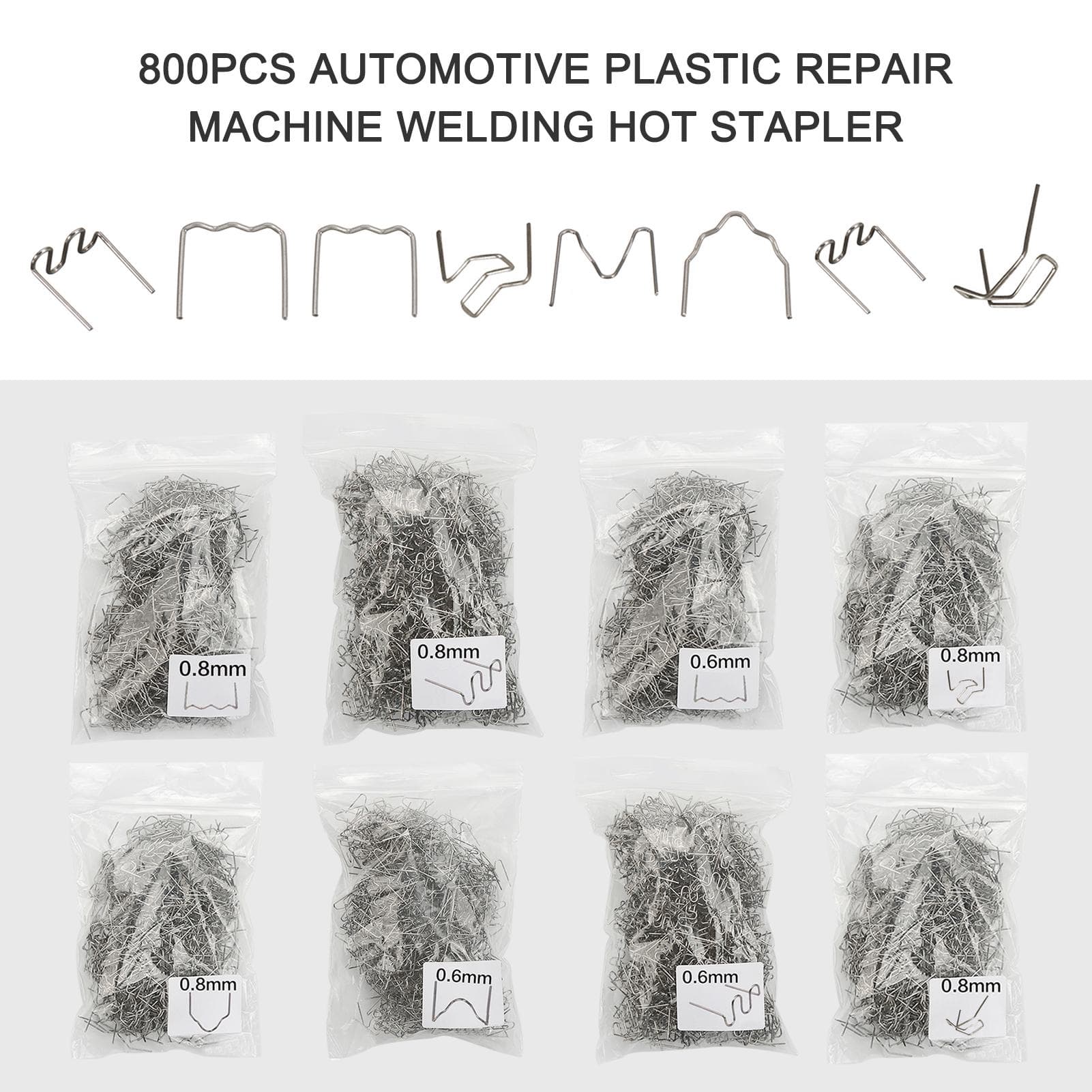 800PCS Automotive Plastic Repair Machine Welding Hot Stapler All Cars silver