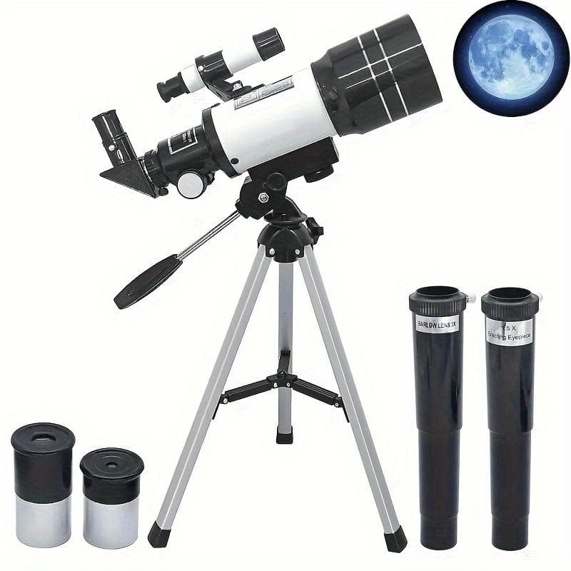 Reflective Astronomical Telescope High-definition High-magnification Telescope, 30070 Model Day and Night Dual-use Astronomical Telescope white