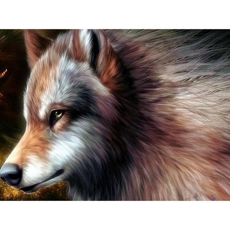 Diamond Painting Animals Picture Beading Diamond Embroidery Wolf Diamond Mosaic Home Decoration 20X30CM