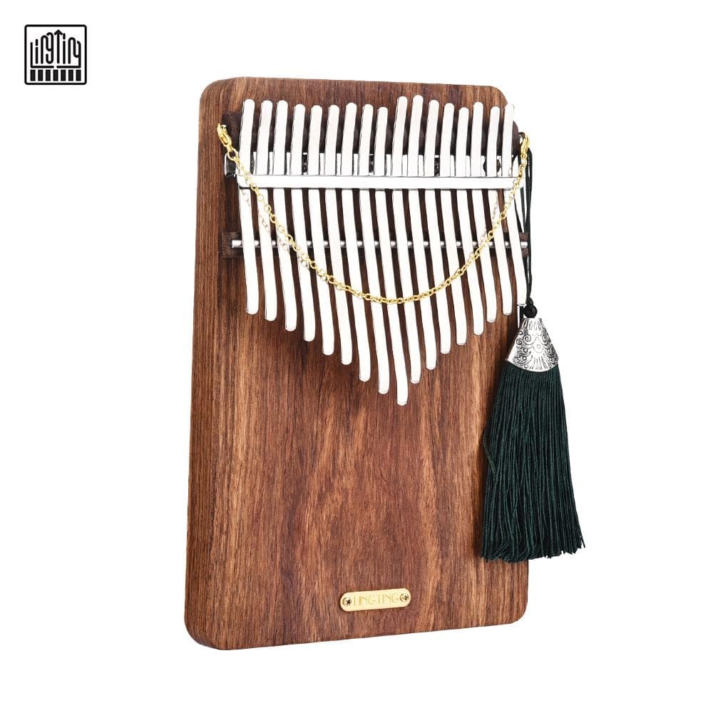 LINGTING K17P 17-key Portable Thumb Piano Kalimba Mbira Sanza Solid Wood Material with Storage Bag