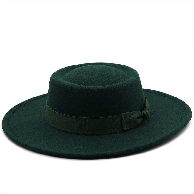 New 8.5CM Wide Brim Fedora Hat Jazz Hat Women Men Classic Felted Hat Panama Solid British Fascinator Women's Felt Hat 56-58CM adjustable