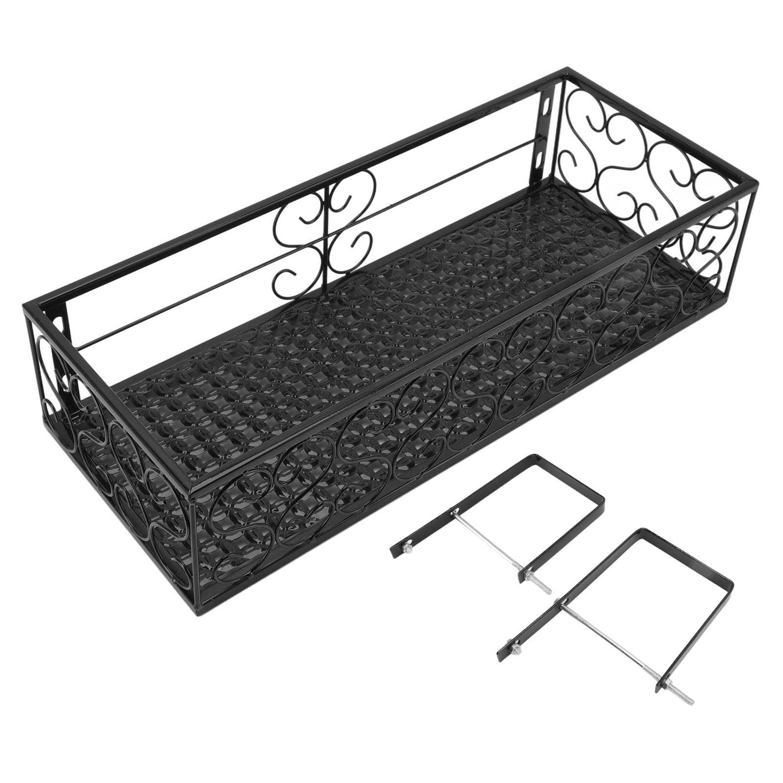 Balcony Flower Rack Hanging Flower Pot Hanger Hanging Wrought Iron Fence Indoor Windowsill Suitable for 10.5cm Railings