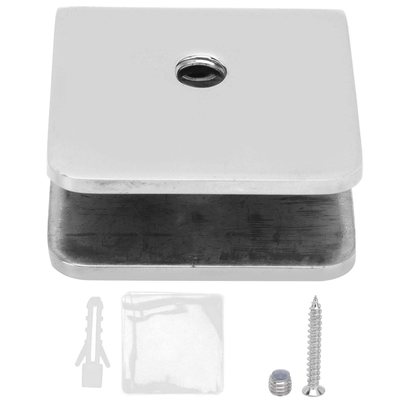 45x48mm Square Glass Fixing Clip Bathroom Door Clamp Holder Bracket for 8?12mm Glass