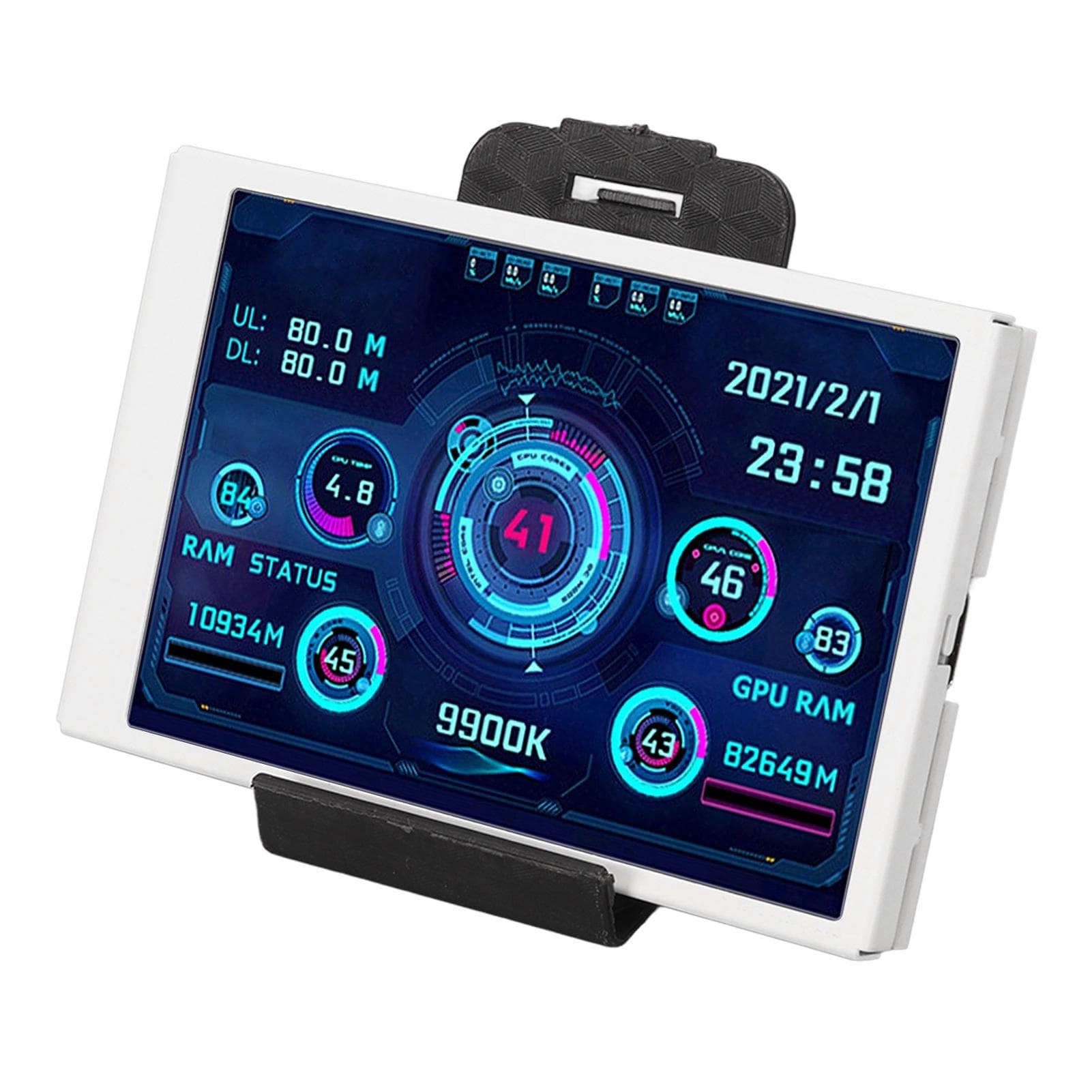 3.5in Computer Temp Monitor IPS Full View Display Small Screen for AIDA64 PC CPU RAM Hard Disk Data white